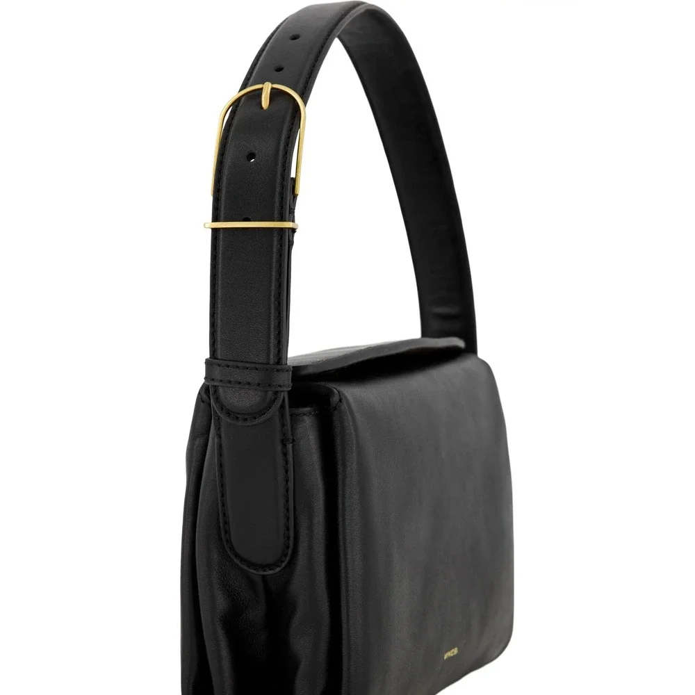 Vince Sidney Boxy Black Leather Handbag, BNWT